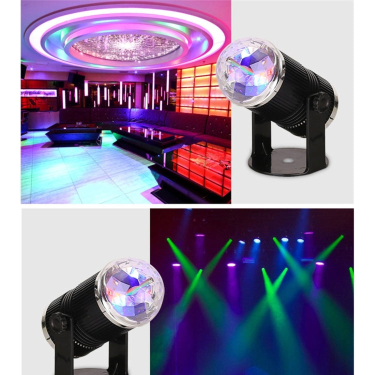 3W Mini Rotating Magic Ball LED Stage Light  EU Plug, EU Plug