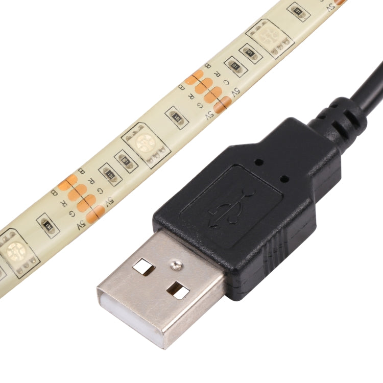 USB 5050 SMD LED Red Light Waterproof Epoxy Rope Light, 30 LED/m, DC 5V, Length: 2m, 30 LED/m, Red Light
