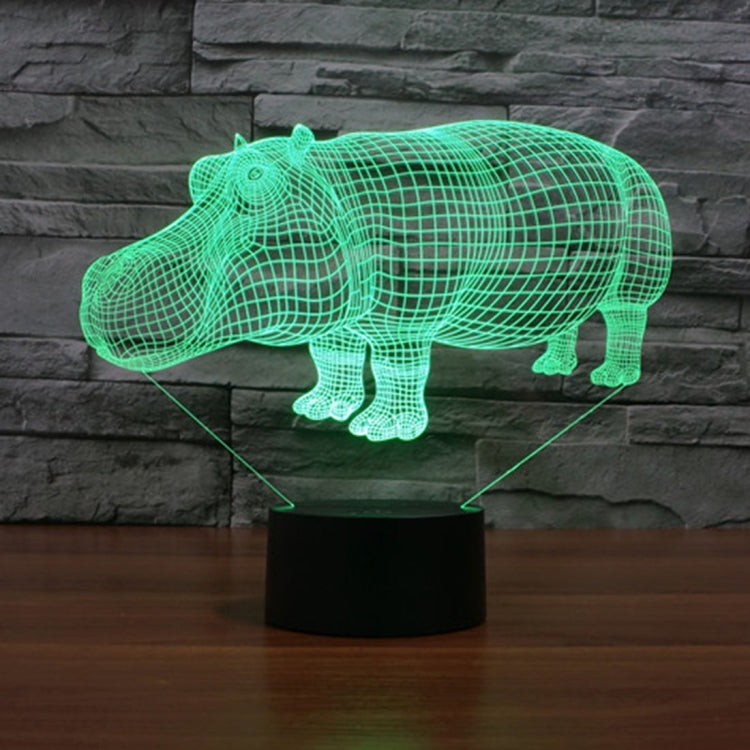 7 Color Discoloration Creative Visual Stereo Lamp Desk Lamp Night Light, Rhino Style
