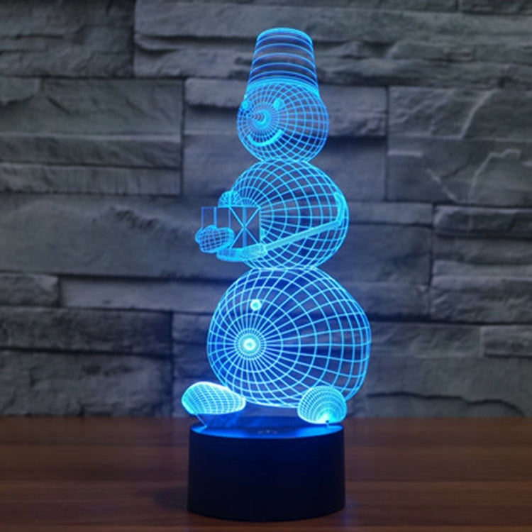 7 Color Discoloration Creative Visual Stereo Lamp Desk Lamp Night Light, Snowman Style Model 2