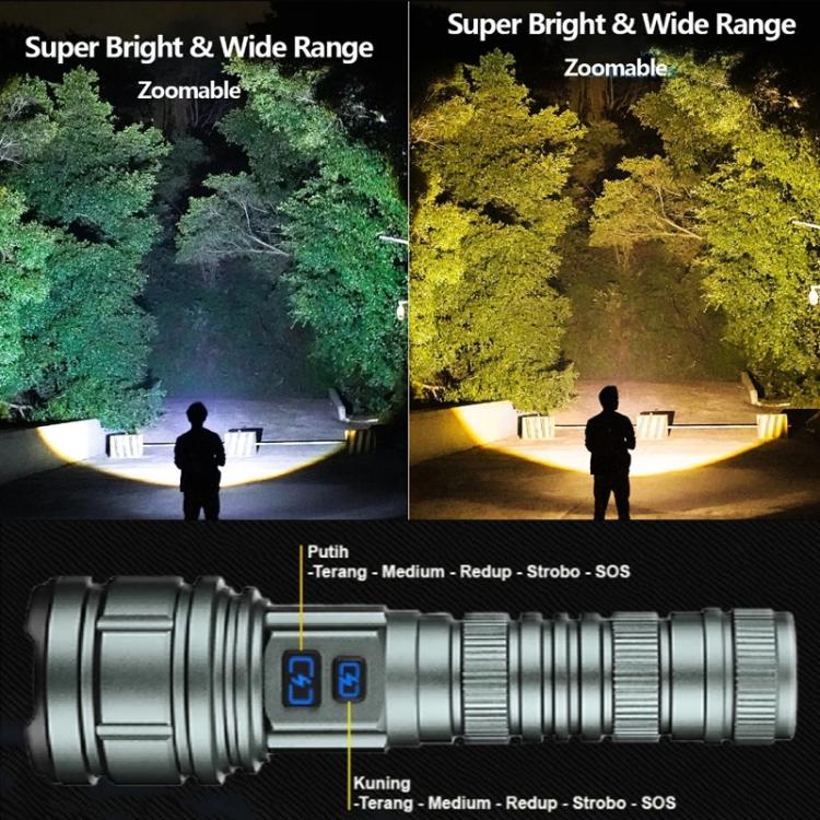 G62 20W White Laser Wick Telescopic Zoom LED Flashlight, G62