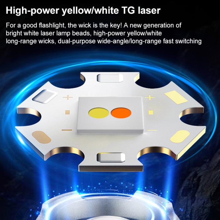 G62 20W White Laser Wick Telescopic Zoom LED Flashlight, G62