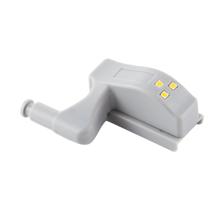 10 PCS 0.3W Universal Inner Hinge LED Sensor lamp Cupboard 3 LEDs Night light Auto ON/OFF Bulb, 10 PCS Warm White, 10 PCS White Light