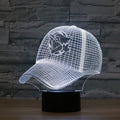 Baseball Cap Shape 3D Colorful LED Vision Light Table Lamp, USB Touch Version, USB Touch Version