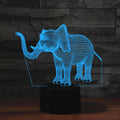 Elephant Shape 3D Colorful LED Vision Light Table Lamp, USB & Battery Version, USB & Battery Version