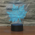 Maple Leaf Shape 3D Colorful LED Vision Light Table Lamp, USB & Battery Version, USB & Battery Version