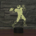 Rugby Quarterback Shape 3D Colorful LED Vision Light Table Lamp, USB Touch Version, USB Touch Version