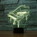 Piano Shape 3D Colorful LED Vision Light Table Lamp, Charging Touch Version, Charging Touch Version