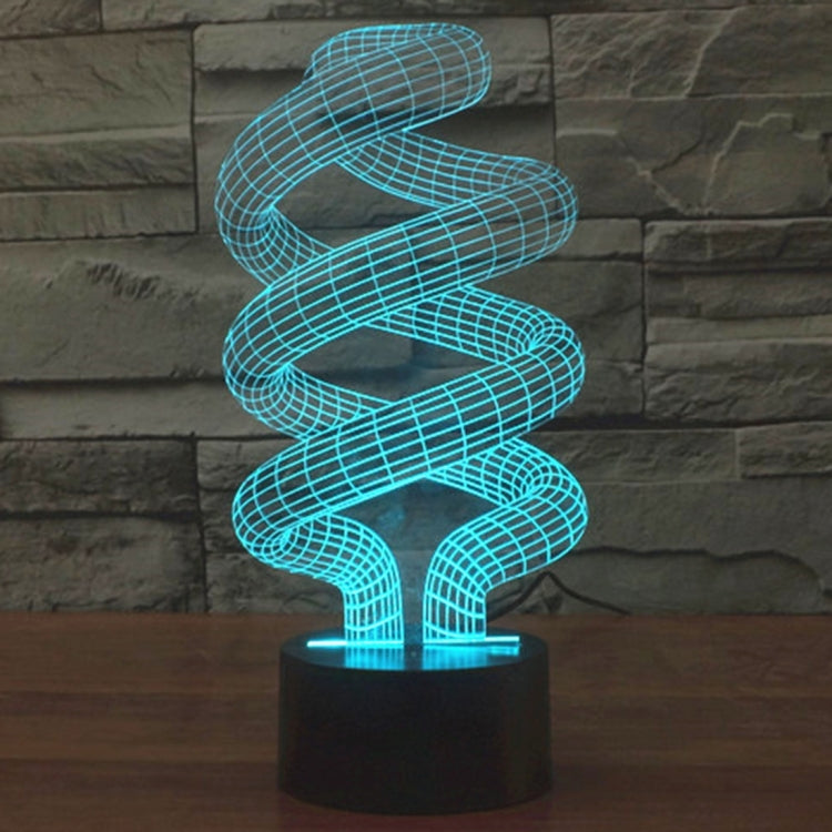 7 Color Discoloration Creative Visual Stereo Lamp Desk Lamp Night Light, Spiral Style