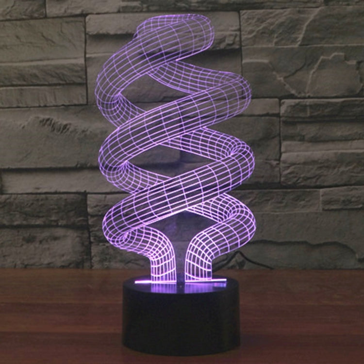 7 Color Discoloration Creative Visual Stereo Lamp Desk Lamp Night Light, Spiral Style