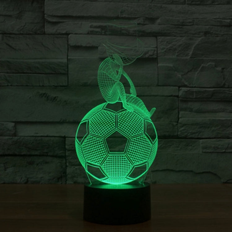7 Colour Discoloration Creative Visual Stereo Lamp Night Light, Thinking Football Style