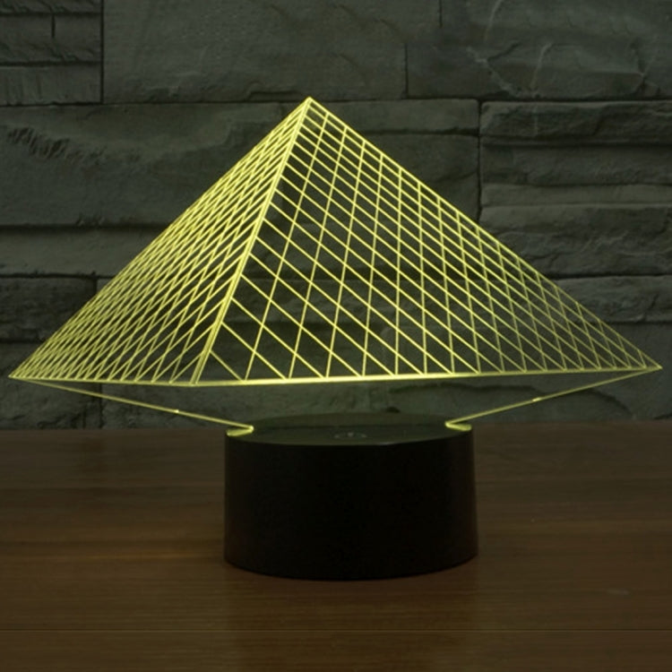 7 Colour Discoloration Creative Visual Stereo Lamp Desk Lamp Night Light, Pyramid Style
