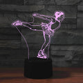 Ice Skating Black Base Creative 3D LED Decorative Night Light, USB with Touch Button Version, USB with Touch Button Version