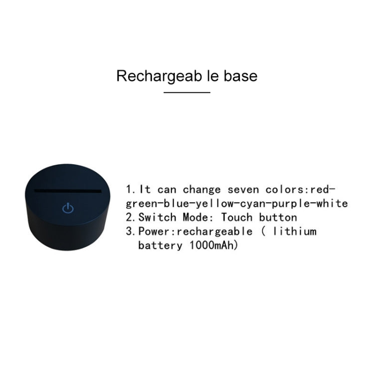 Swimsuit Black Base Creative 3D LED Decorative Night Light, Rechargeable with Touch Button, Rechargeable with Touch Button