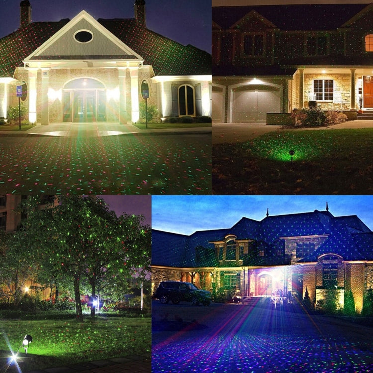 LED Outdoor Courtyard Static Sky Star Laser Projection Decorative Light IP44 Waterproof with Remote Control, EU Plug