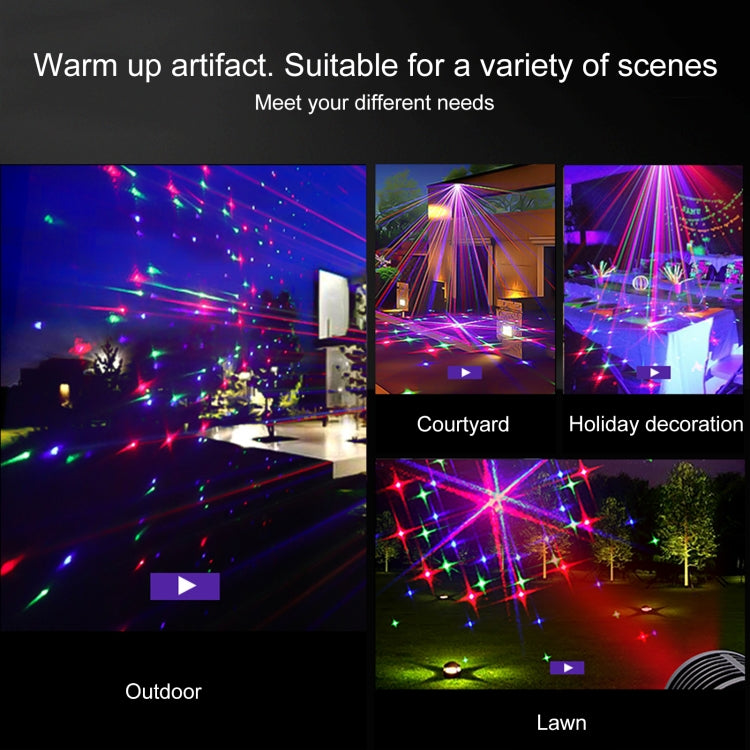 LED Outdoor Courtyard Laser Projection Decorative Light IP44 Waterproof with Remote Control, US Plug