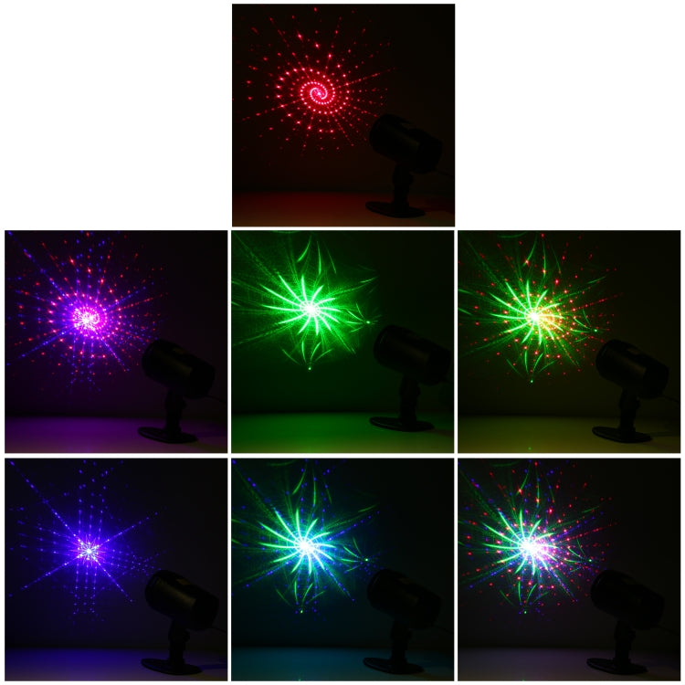 LED Outdoor Courtyard Laser Projection Decorative Light IP44 Waterproof with Remote Control, US Plug