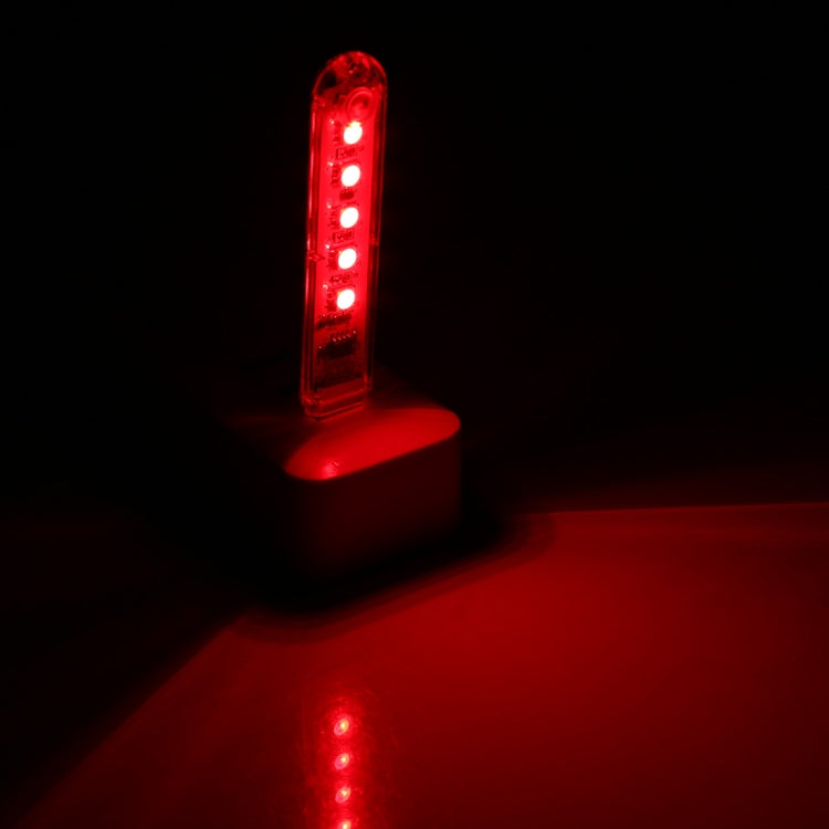 5V Colorful 5LEDs USB LED Light Portable Small Night Light with Switch