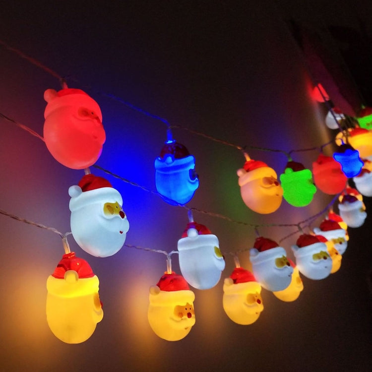 10 LEDs 2 x AA Batteries Box Powered Warm Fairy Decorative Lamp for Christmas, Party, Bedroom, 1.5m Santa Claus Colorful Light, 1.5m Santa Claus Warm White