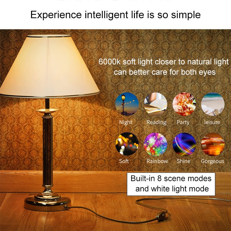 6000K LED Lamp Works with Alexa & Google Home, AC 85-265V