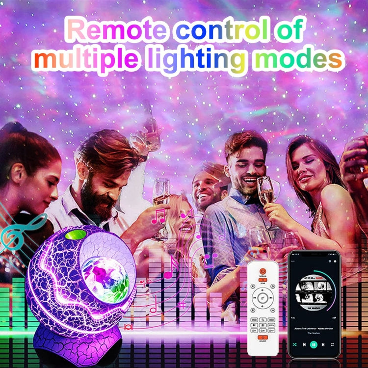 Gold Starry Projector Music Night Light with Remote Control