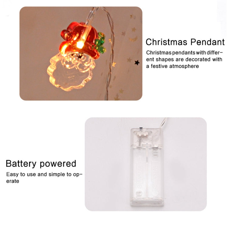 2m 10 Lights Santa Claus LED Decorative Light String, 2m 10 Lights Santa Claus