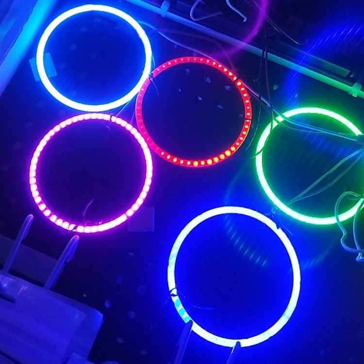 120mm 3W Angel Eyes Circles Car Headlight COB LED Lights for Vehicles DC9V, 120mm