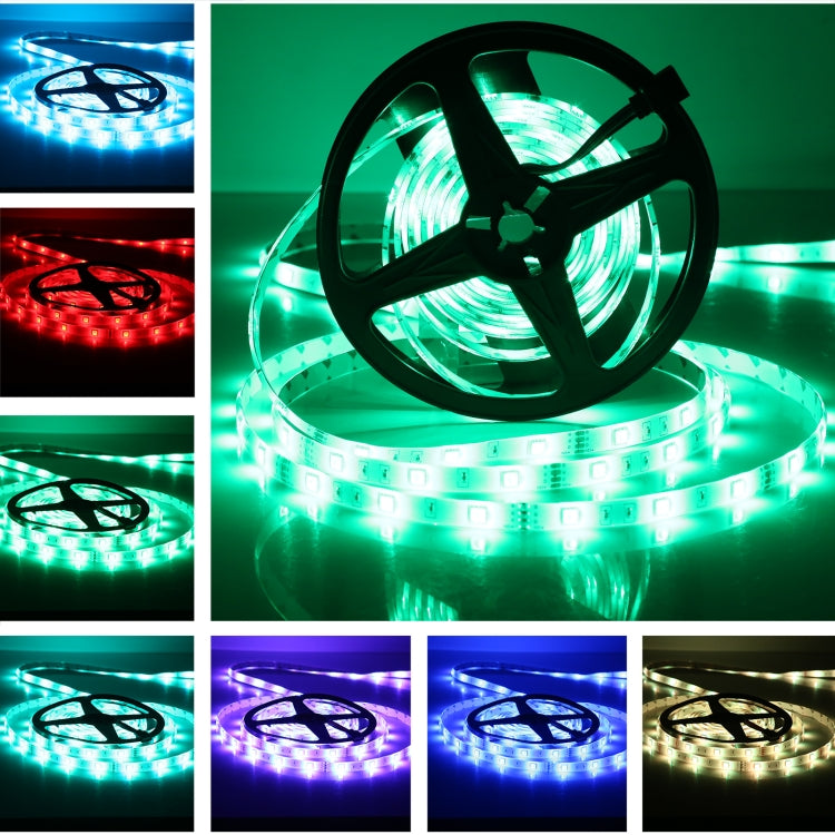 10m 300 LEDs SMD 5050 IP65 Waterproof RGB Light Strip with 24-keys Bluetooth + Music Remote Control, EU Plug, 10m 300 LEDs IP65