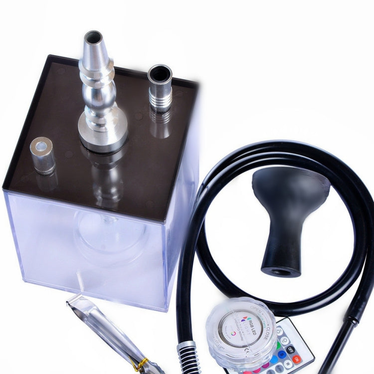 Cube Acrylic Single Pipe Hookah Set, Cube Single Pipe