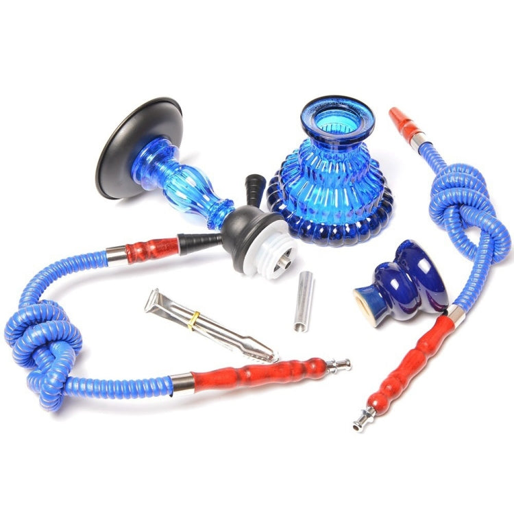 21-1011 Glass Double Pipe Hookah Set