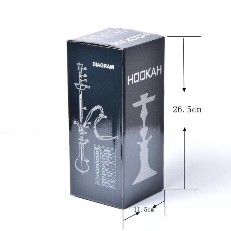 21-1011 Glass Double Pipe Hookah Set