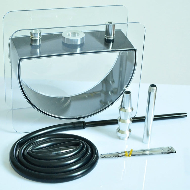 Acrylic Half Round Pot Single Pipe Hookah Set, Single Pipe