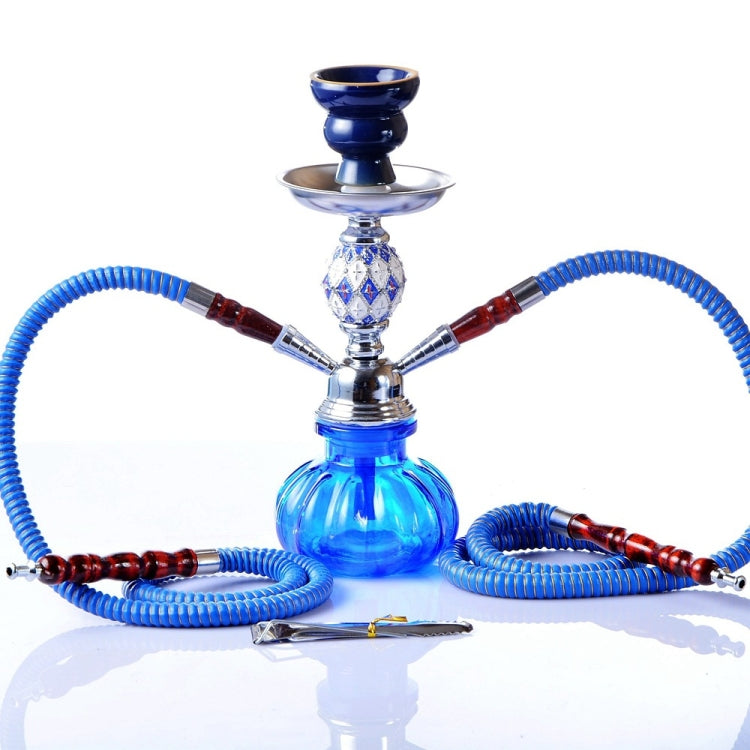 08-023 Double Pipe Glass Hookah Set