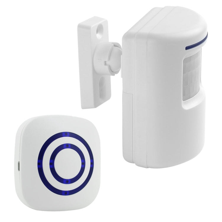 FY-0256 2 in 1 PIR Infrared Sensors (Transmitter + Receiver) Wireless Doorbell Alarm Detector for Home / Office / Shop / Factory, EU Plug, FY-0256 Doorbell Alarm, FY-0256 Doorbell Alarm Detector