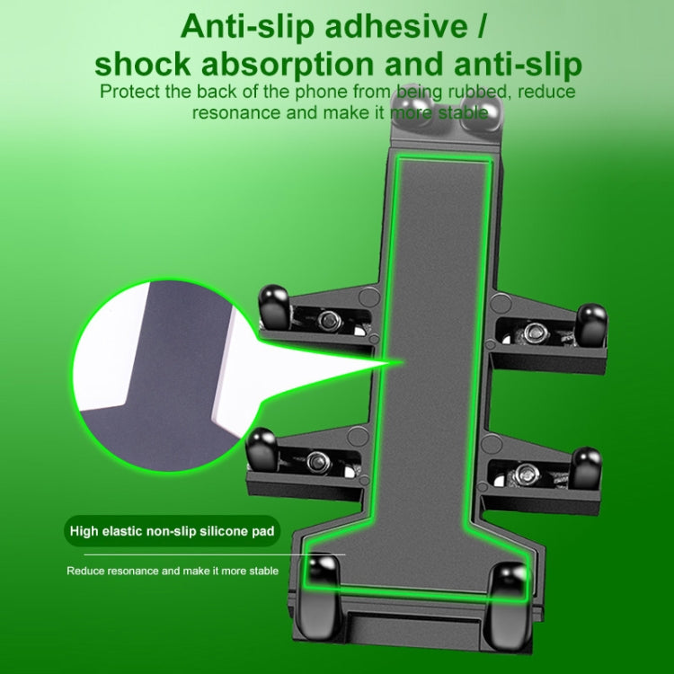 U-shaped Bolt Ball-Head Motorcycle Handlebar Multi-function Eight-jaw Aluminum Phone Navigation Holder Bracket, Width of Phone: 6.5-10.2cm  , U-shaped Bolt