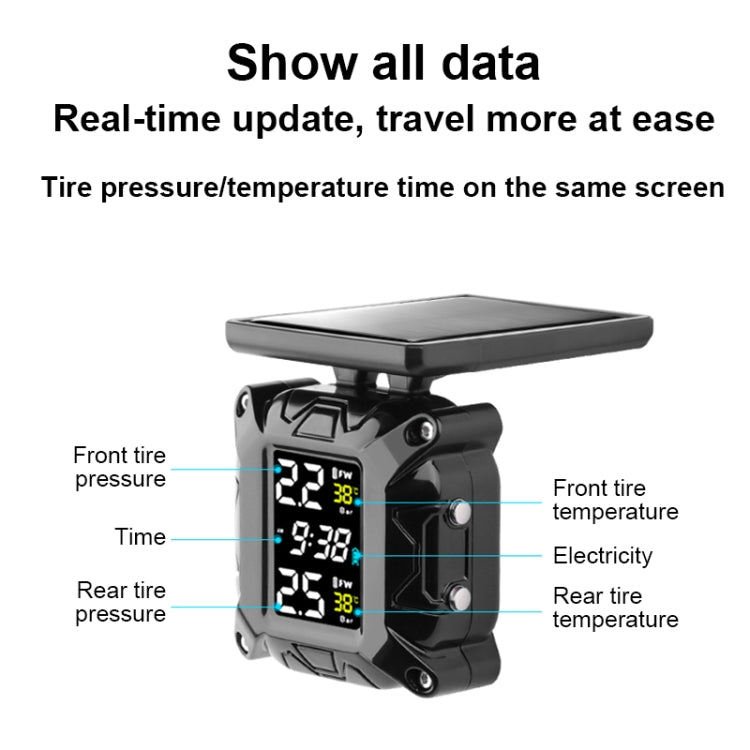 M4 Anti-vibration Motorcycles Tire Pressure Monitor with Anti-theft Screw Holder, M4 Anti-vibration