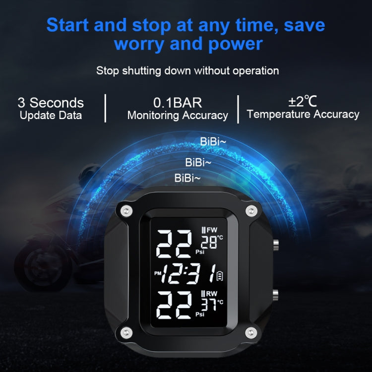 M6 Motorcycles Tire Pressure Monitor with Holder, M6