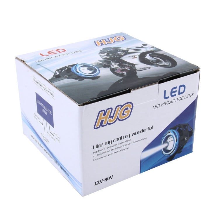 U7 10W 1000LM CREE LED Life Waterproof Headlamp Light with Angel Eyes Light for Motorcycle / SUV, DC 12V, U7 10W 1000LM Blue Light, U7 10W 1000LM Red Light