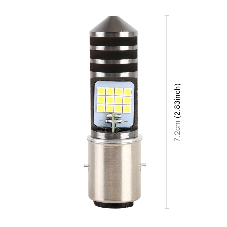 BA20D DC12V / 7.4W Motorcycle LED Headlight with 24LEDs SMD-3030 Lamp Beads, BA20D Style 1 (White Light), BA20D Style 1 (Yellow + White)