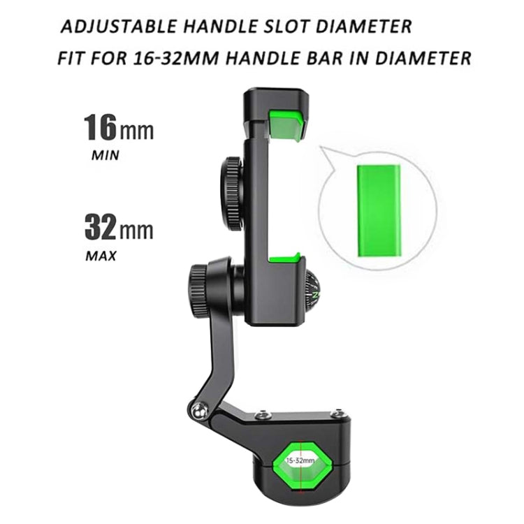 Motorcycle Spherical Compass Phone Holder, Handlebar without Light, Handlebar without Light (Black), Handlebar without Light (Green)