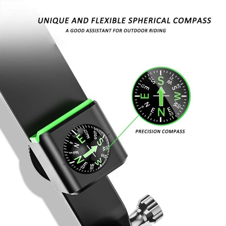 Motorcycle Spherical Compass Phone Holder, Handlebar without Light, Handlebar without Light (Black), Handlebar without Light (Green)