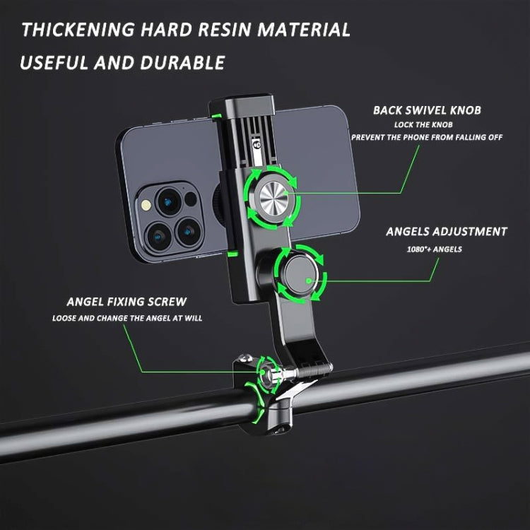Motorcycle Spherical Compass Phone Holder, Handlebar without Light, Handlebar without Light (Black), Handlebar without Light (Green)