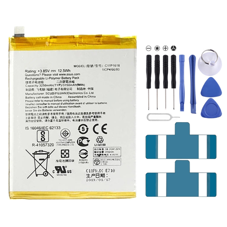 3250mAh C11P1618 Li-Polymer Battery for Asus ZenFone 4 ZE554KL / Zenfone 5 Lite ZC600KL, For Asus ZenFone 4 ZE554KL