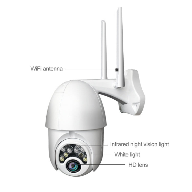 Q10 Outdoor Mobile Phone Remotely Rotate Wireless WiFi 10 Lights IR Night Vision HD Camera, Support Motion Detection Video / Alarm & Recording, UK Plug, Q10 IR, Q10 IR Night Vision