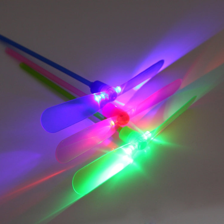 10 PCS Amazing LED Light Flying Bamboo Dragonfly Toy, Random Color Delivery, 10 PCS Bamboo Dragonfly Toy