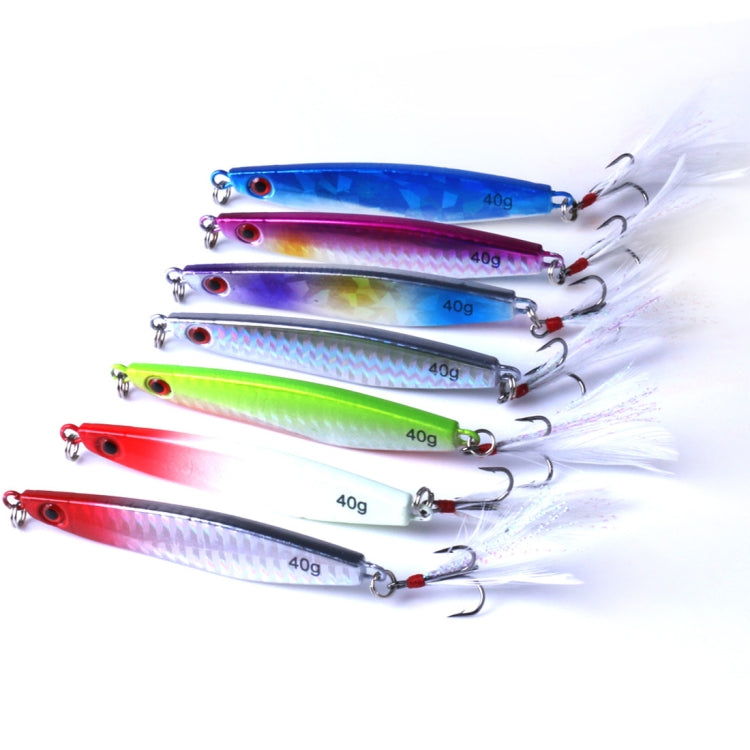 HENGJIA 7 PCS Metal Lures Iron Fishing Lures Bait, 6cm/14g, 7cm/21g, 6.8cm/30g, 8cm/40g