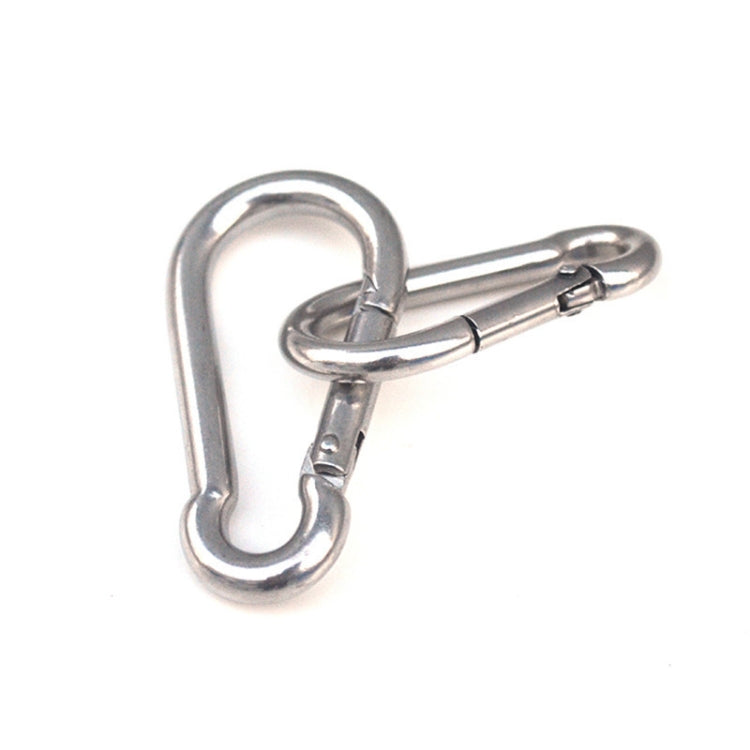 M10 Stainless Steel Carabiner Spring Hook Multi-tool Mountaineering Buckle Lock Camping Hook Rope, Inner Diameter: 9.74mm, M10