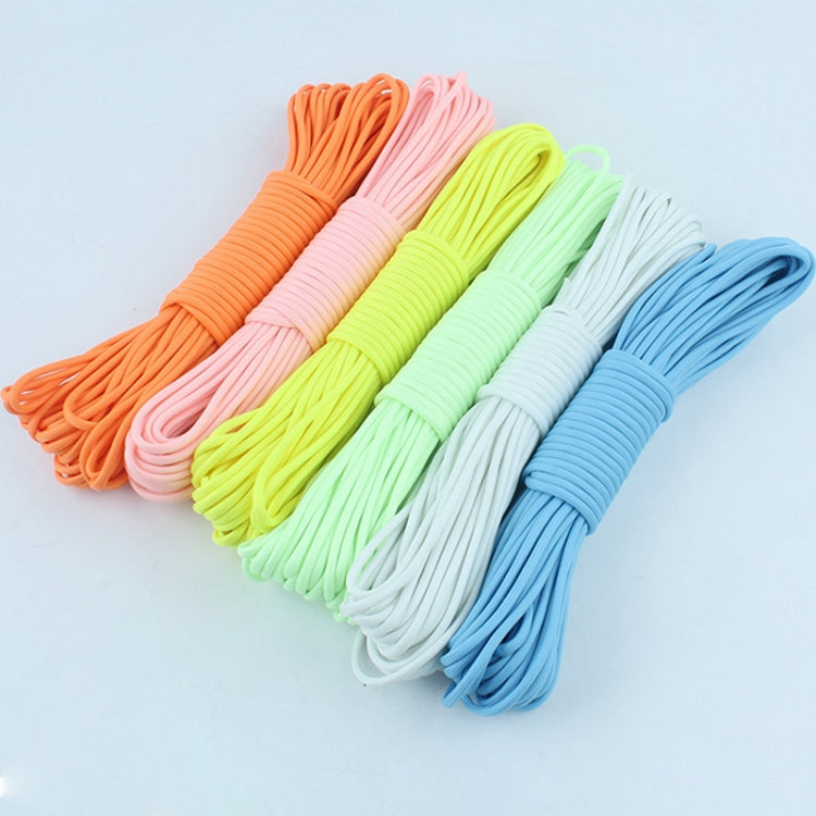 20m 9-Core Nylon+Polyester Full-light Outdoor Camping Tent Rescue Bundled Fluorescent Climbing Rope, 20m Pink, 20m Green, 20m Blue, 20m White, 20m Yellow, 20m Orange