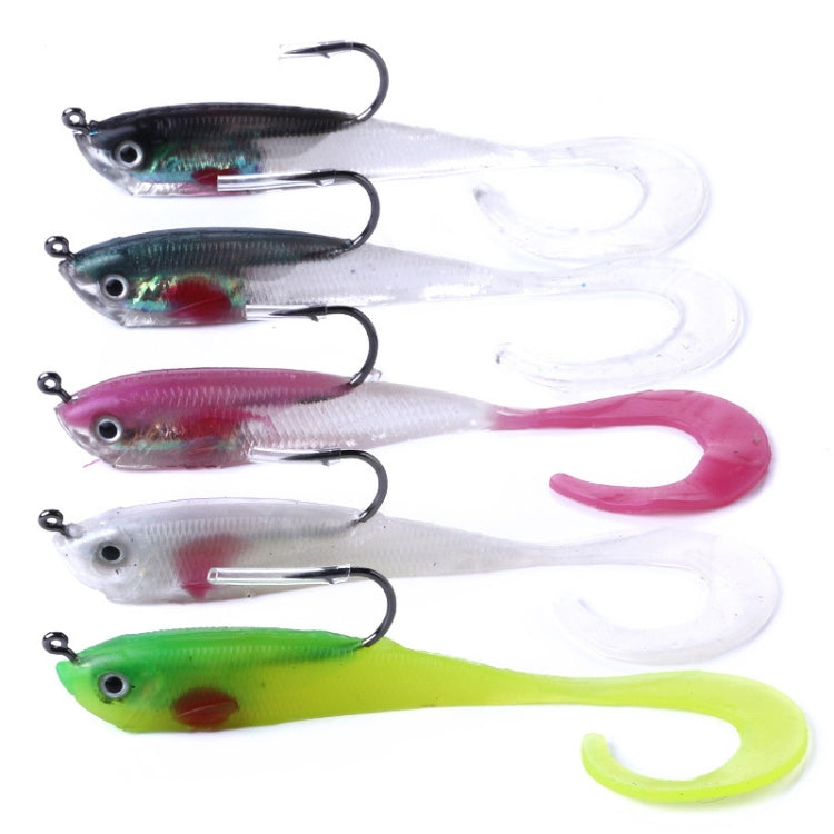 HENGJIA SO050-1 5 PCS 11cm/16g Luya Fishing Lure Fishing Gear Sea Bass Soft Fish with Hook, SO050-2, SO050-3, SO050-1, SO050-5, SO050-4