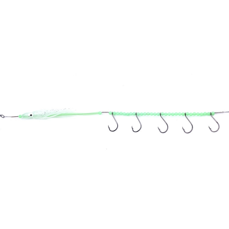 HENGJIA 32cm/7g Fishing Knife Fish Wire Luminous Night Light Octopus Squid Hook 5 Hooks